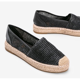 Sort Carly vævede espadriller 1