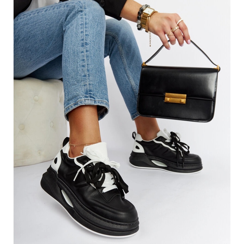 Sorte og hvide Galdino sneakers 2