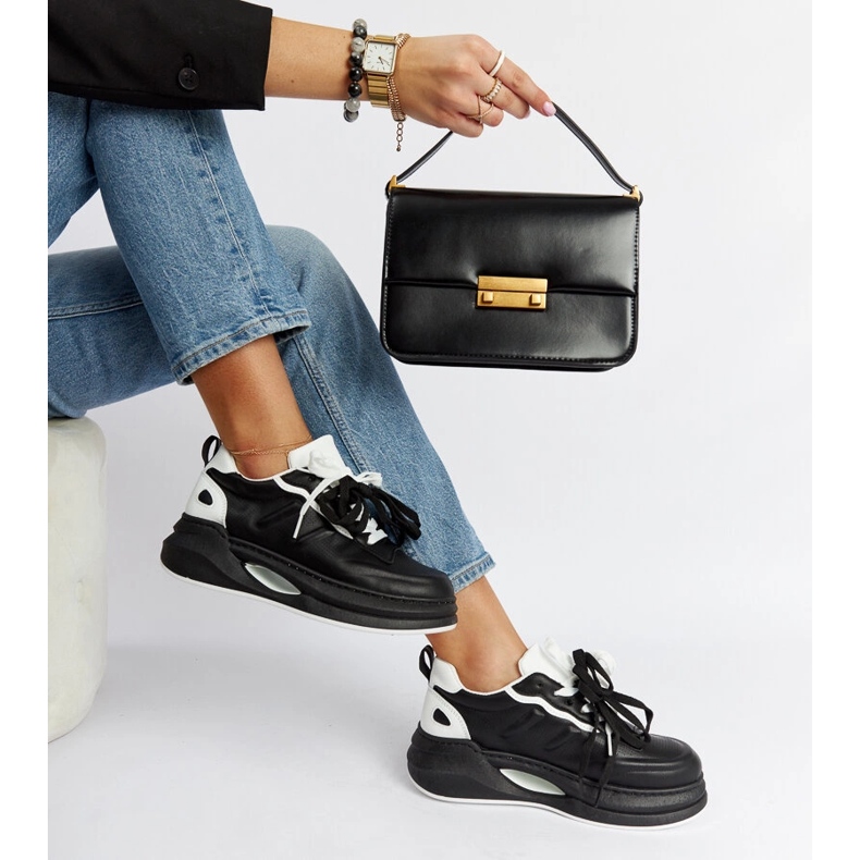 Sorte og hvide Galdino sneakers 1