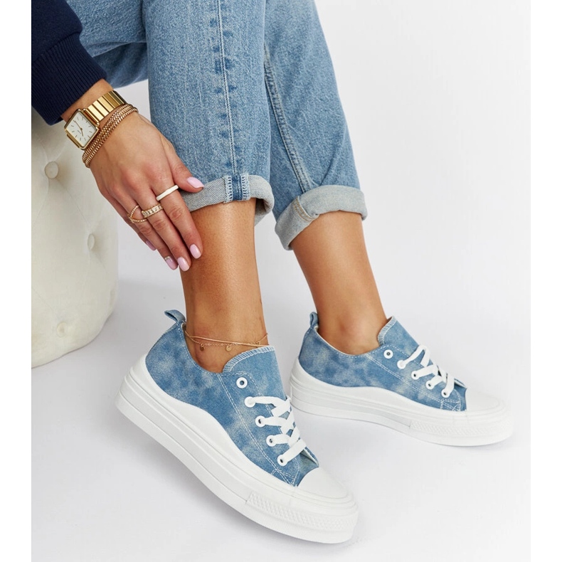 Blue Blais platform sneakers blå 1