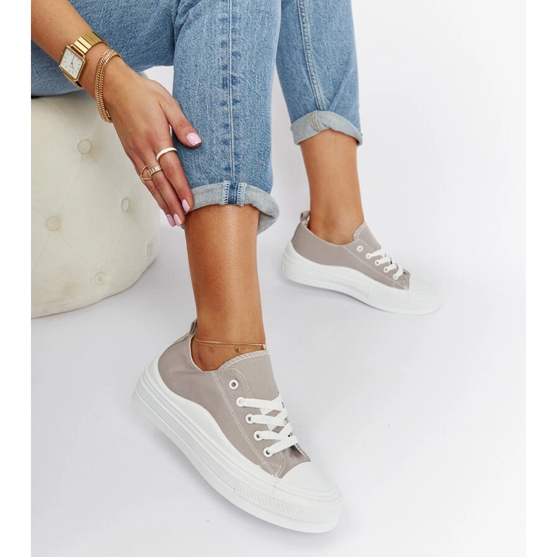 Grå Blais platform sneakers 2