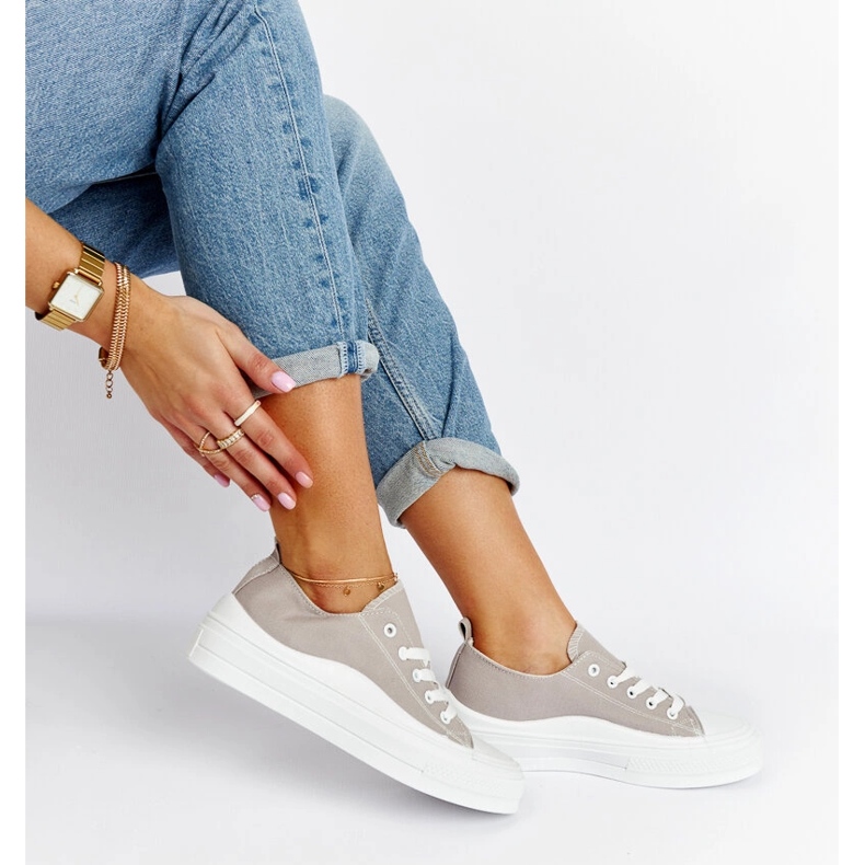 Grå Blais platform sneakers 1