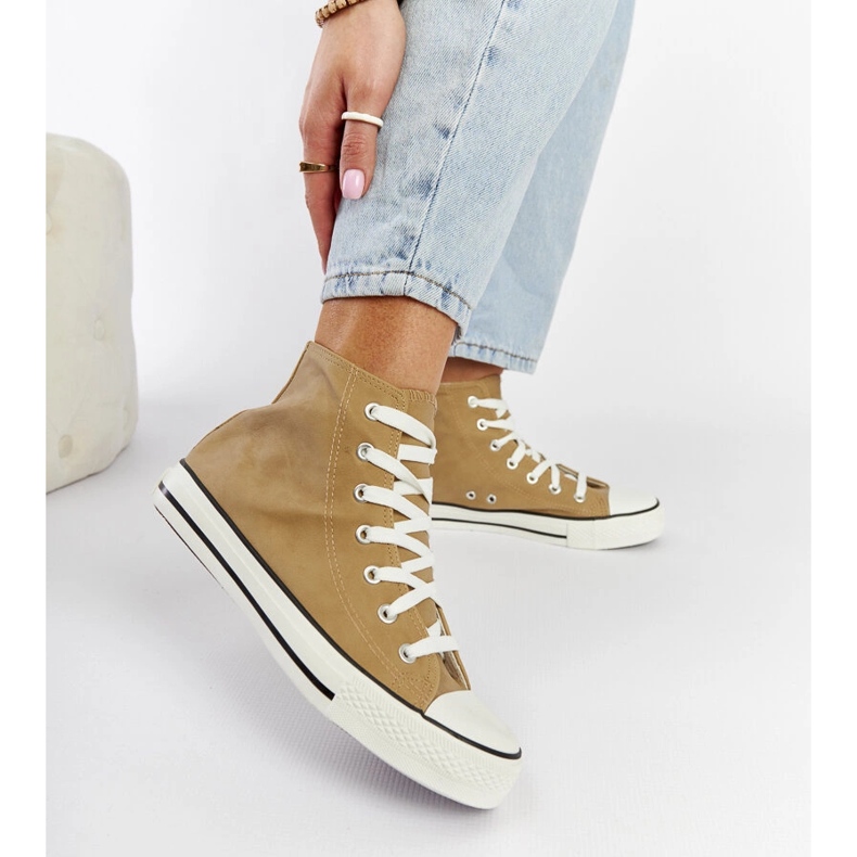 Brune high-top sneakers fra Efren beige 2
