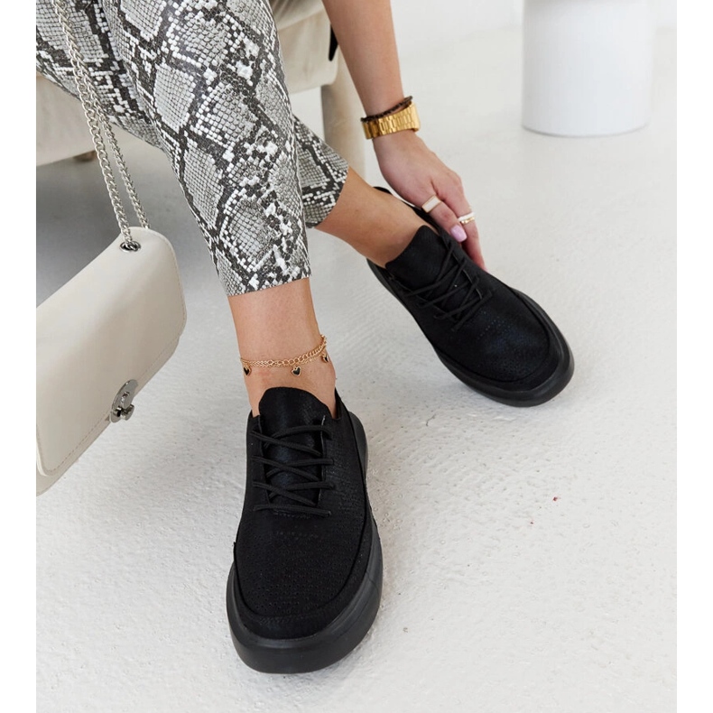 Lori sorte platformssneakers 1