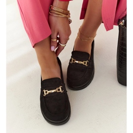 Sherie loafers i sort ruskind 2
