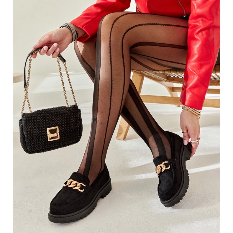 Elenor loafers i sort ruskind 2