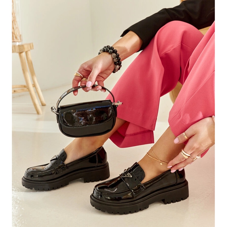 Teri sorte patent loafers 1