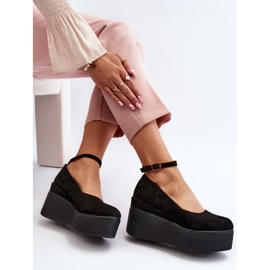 Kvinders sorte Malla Espadrilles på en kile 1