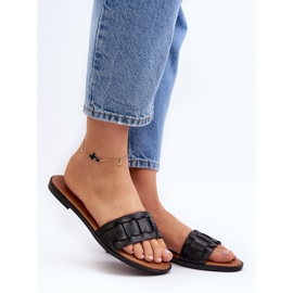 Klassiske flade flip flops til kvinder, sort Namrita 2