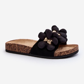 Dame-flip-flops med dekorationer Sort Bunlia 1