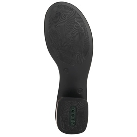 Læderkomfortable højhælede sandaler til kvinder med velcro Remonte R8770-01 sort 14