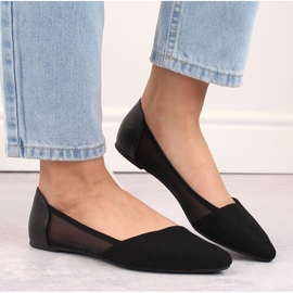 Women's Ballerinas Black Spitz Evento 8Bl71-2015 sort 1