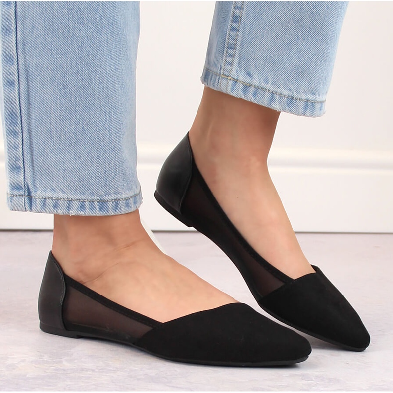 Women's Ballerinas Black Spitz Evento 8Bl71-2015 sort 1