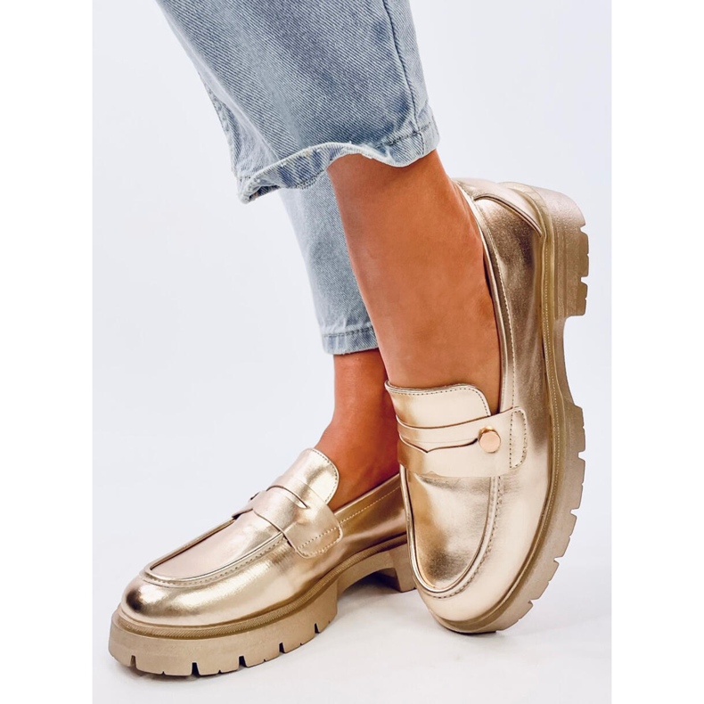 Sidney Gold platform loafers gylden 2