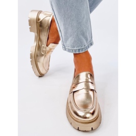 Sidney Gold platform loafers gylden 1