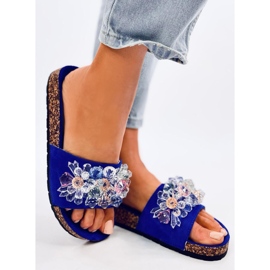 Kork flip-flops med Maliv Blue sten blå 2