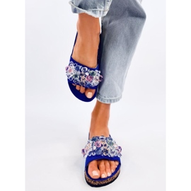 Kork flip-flops med Maliv Blue sten blå 1