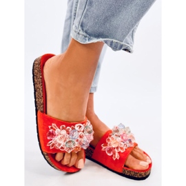 Kork flip-flops med Maliv Orange sten 2