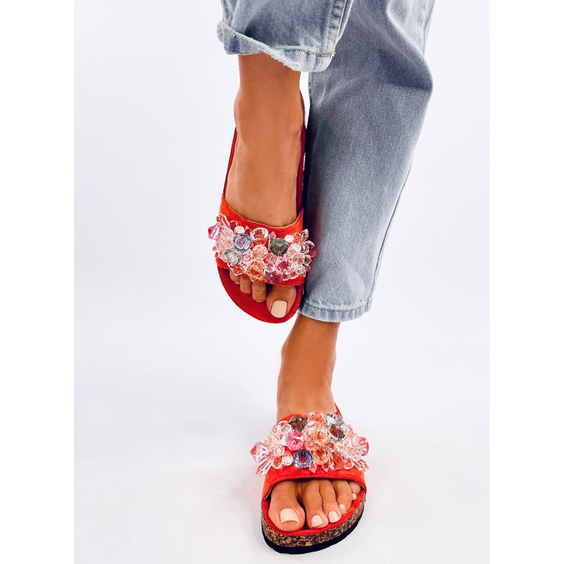 Kork flip-flops med Maliv Orange sten 1