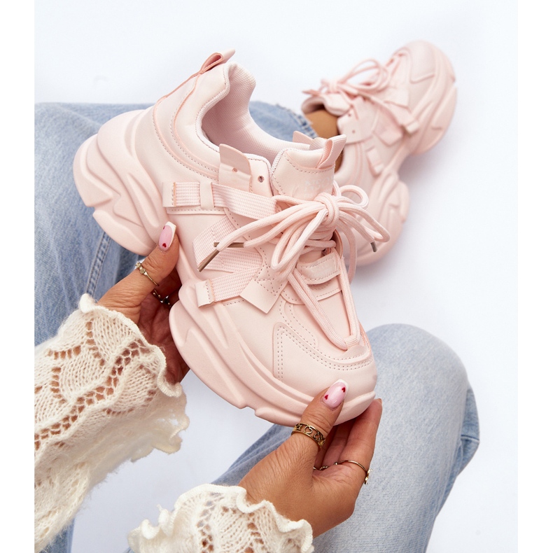 Sneakers til kvinder på en tyk sål, Pink Windamella lyserød 2