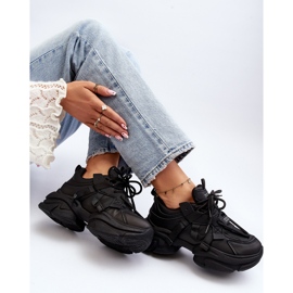 Damesneakers med chunky sål, sort Windamella 1