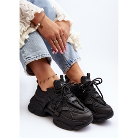 Damesneakers med chunky sål, sort Windamella 2