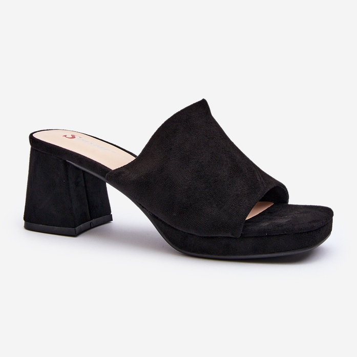 Sorte højhælede flip-flops til kvinder Bralya 2