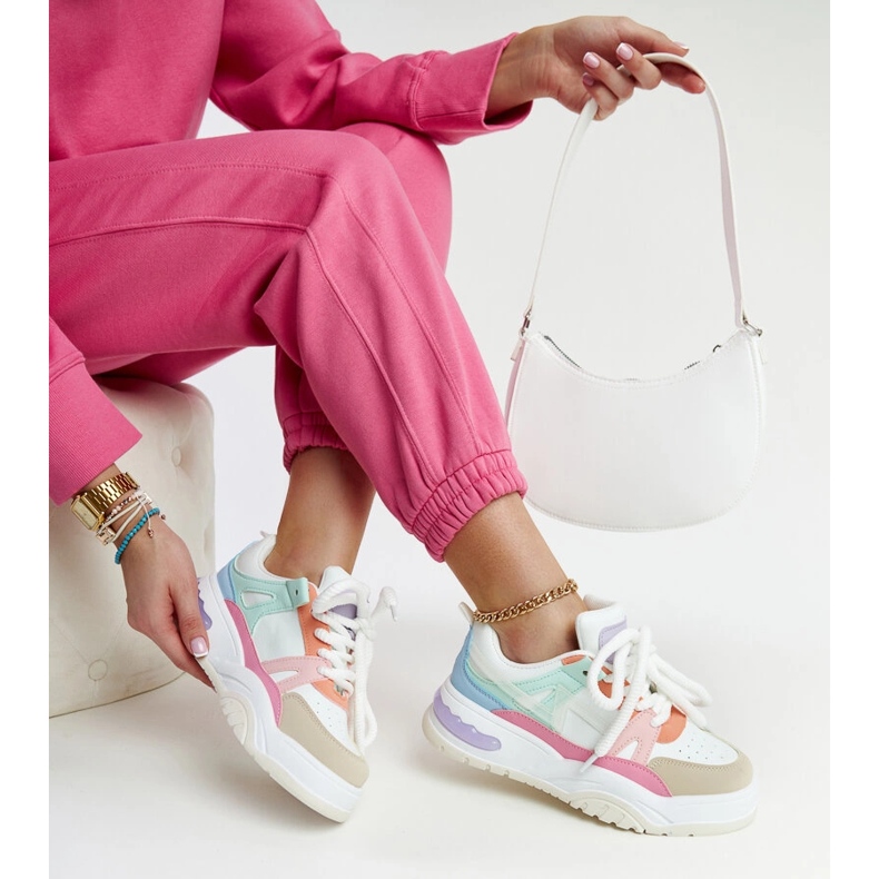 Flerfarvede sneakers på Nivi platformen flerfarvet 1