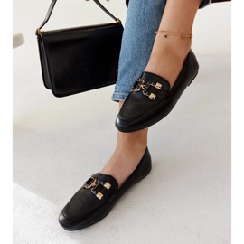 Sorte loafers med Comerio-spænde 1