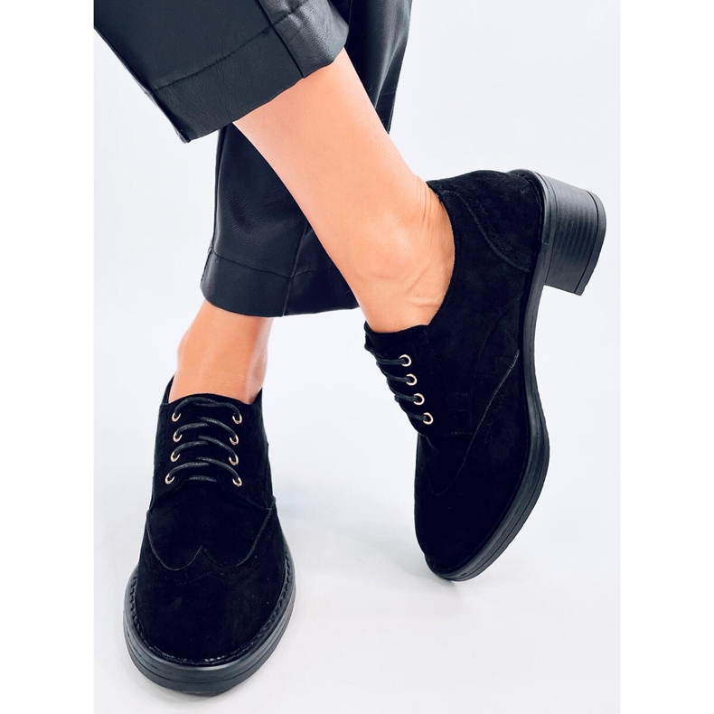 Vedra Black højhælede loafers sort 1