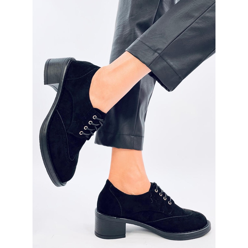 Vedra Black højhælede loafers sort 2