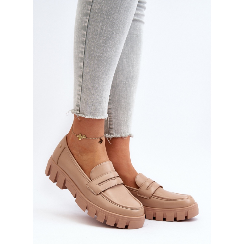 Vinceza Dame Eco Læder Mokkasiner Beige Seravisa 2