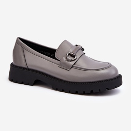 Vinceza Dame Eco Læder Loafers Grå Ledda 2