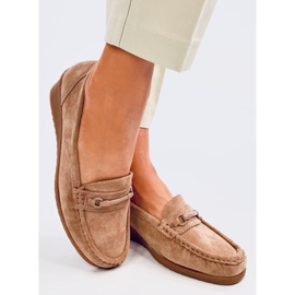 Indiske Khaki wedge loafers beige 2