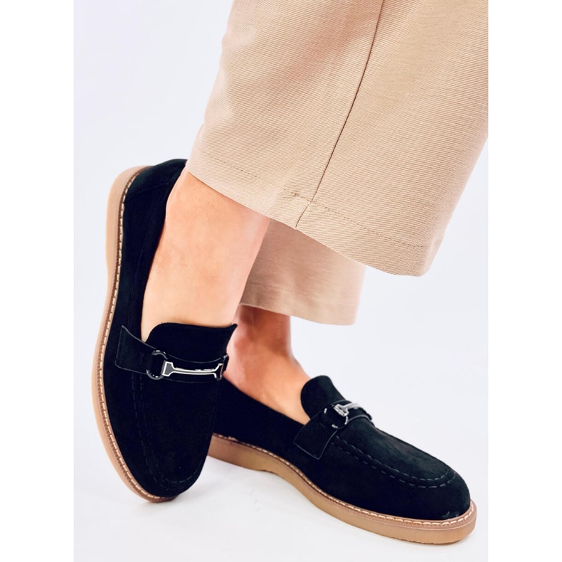 Dame ruskindsmokkasiner State Black sort 2