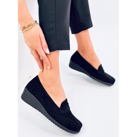 Vegar Black wedge loafers sort 1