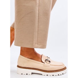 Clays Beige mokkasiner til kvinder 1