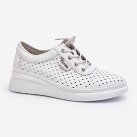 Vinceza Dame Læder Sports Sneakers Sko Hvid Brumia 2