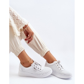 Vinceza Dame Læder Sports Sneakers Sko Hvid Brumia 1
