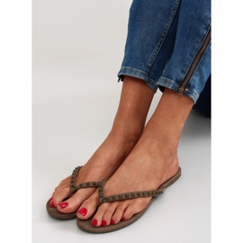 Flip-flops med DD26 grønne pyramide nitter 1