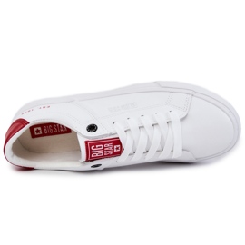 Læder herresneakers Big Star JJ174106 Hvid-Rød 2