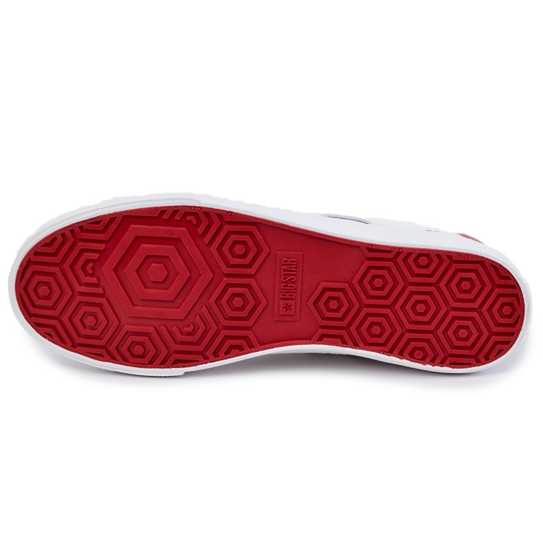 Læder herresneakers Big Star JJ174106 Hvid-Rød 3