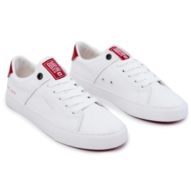 Læder herresneakers Big Star JJ174106 Hvid-Rød 5