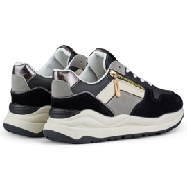 Afslappede sportssko til kvinder, sorte sneakers 1