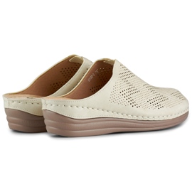Kvinders sundhedsflip-flops med lukkede tæer beige 2