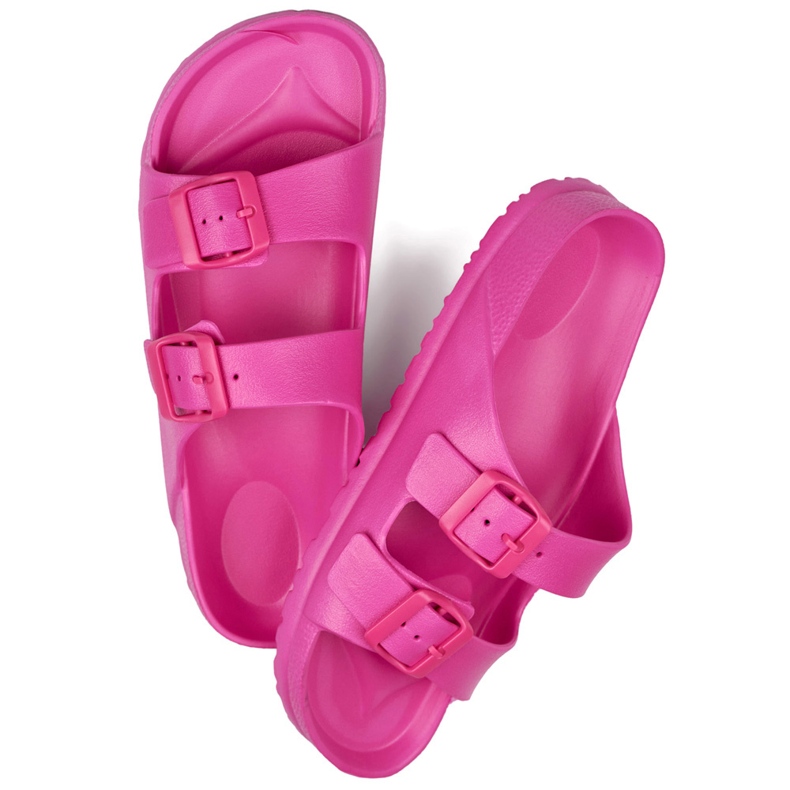 Pink flip-flops med to spænder lyserød 2