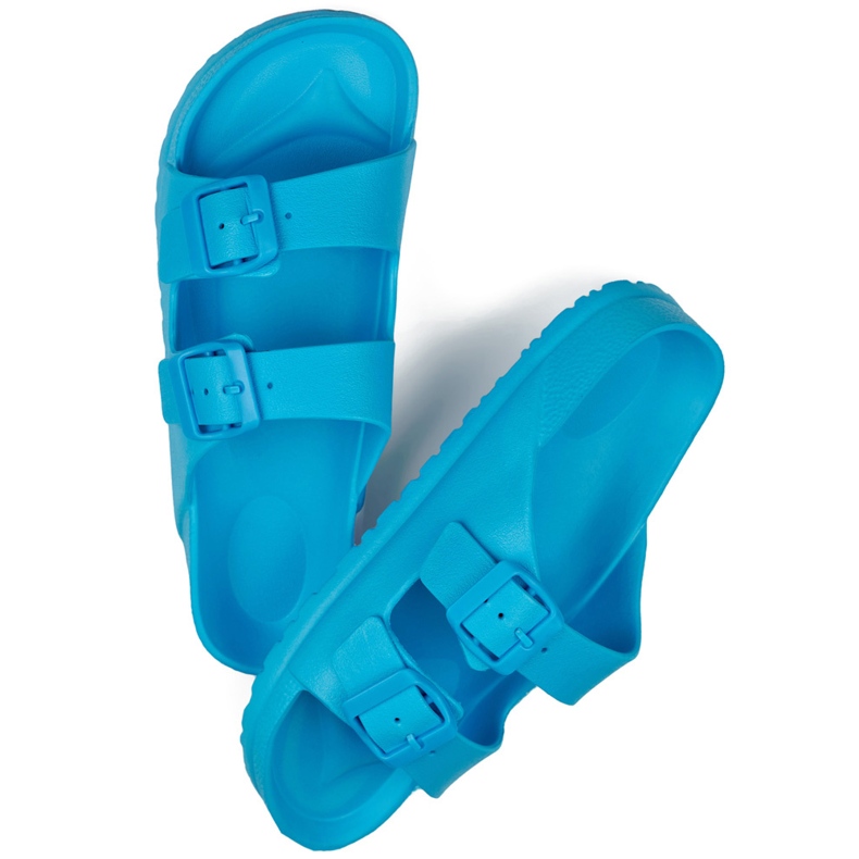 Blå flip-flops med to spænder 1