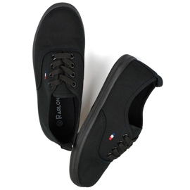 Sorte sneakers med sort sål, damesneakers 1