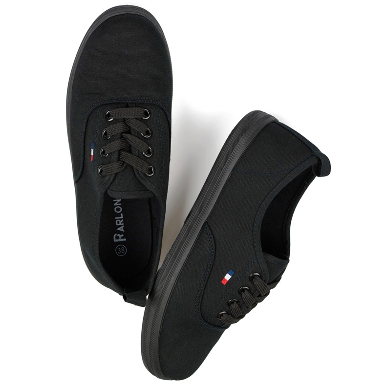 Sorte sneakers med sort sål, damesneakers 1