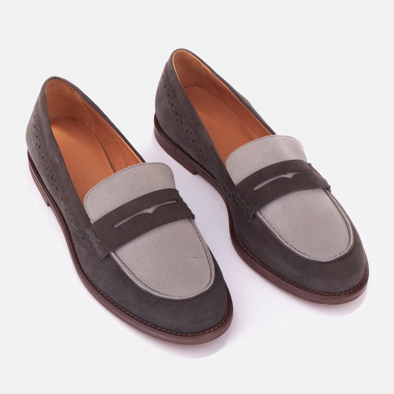 Marco Shoes Prato loafers grå 1